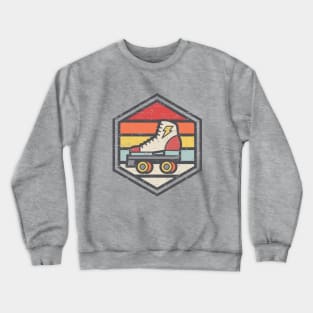 Retro Badge Roller Skate Light Crewneck Sweatshirt